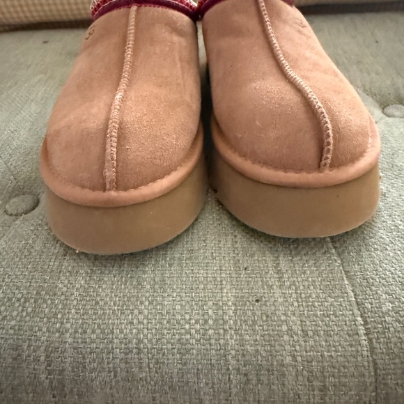 UGG Brown Tasman II Slippers with Patterned Trim - Picture 7 of 7